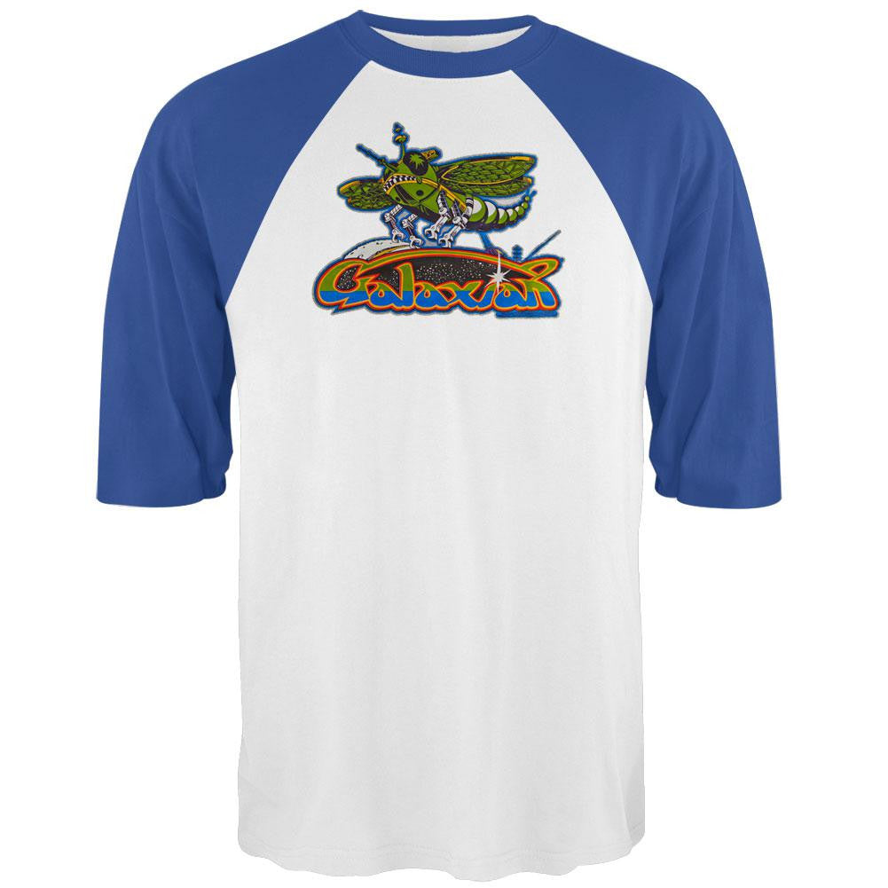 Galaxian - Insectazoid Raglan Men's Raglans Law and Order SM White 