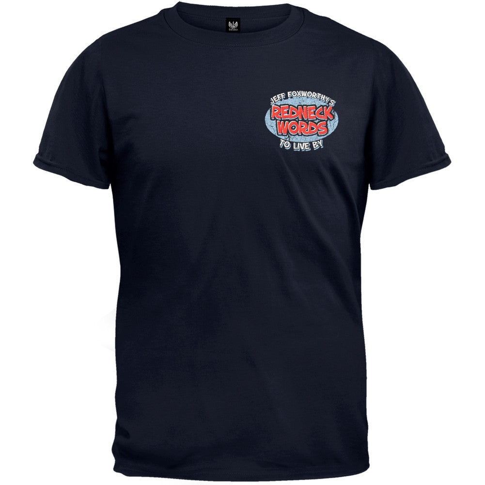 Redneck Words - Fascinate T-Shirt Men's T-Shirts Jeff Foxworthy 2XL Dark Blue 