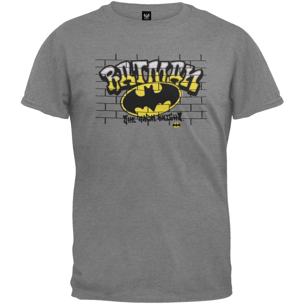 Batman - Graffiti Youth T-Shirt Youth T-Shirts Batman SM Grey 