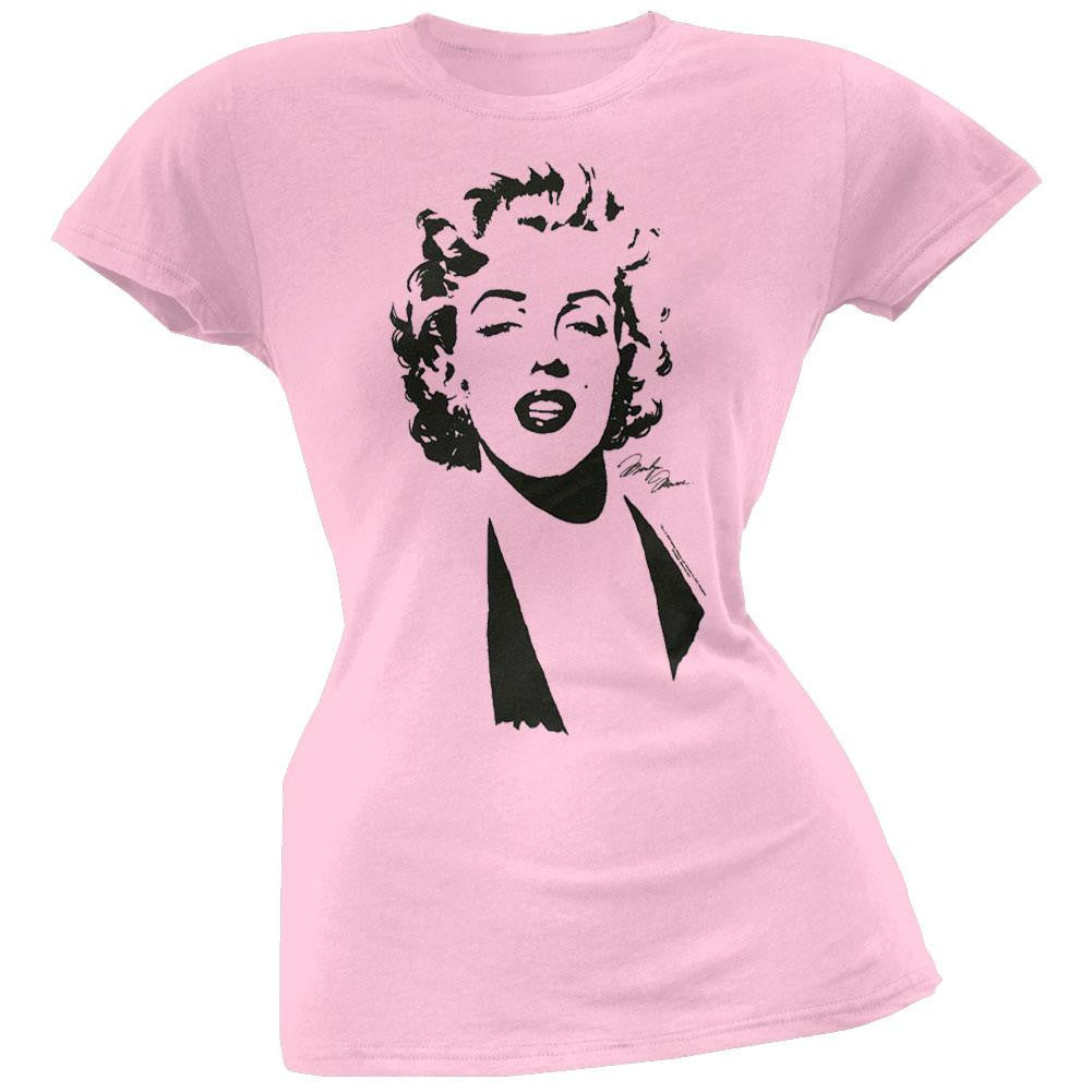 Marilyn Monroe - Just Monroe Ladies T-Shirt Juniors T-Shirts Marilyn Monroe XL Light Pink 