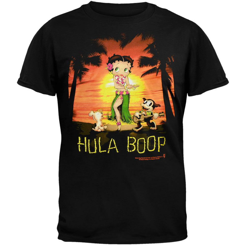 Betty Boop - Hula Boop Black T-Shirt Men's T-Shirts Betty Boop LG Black