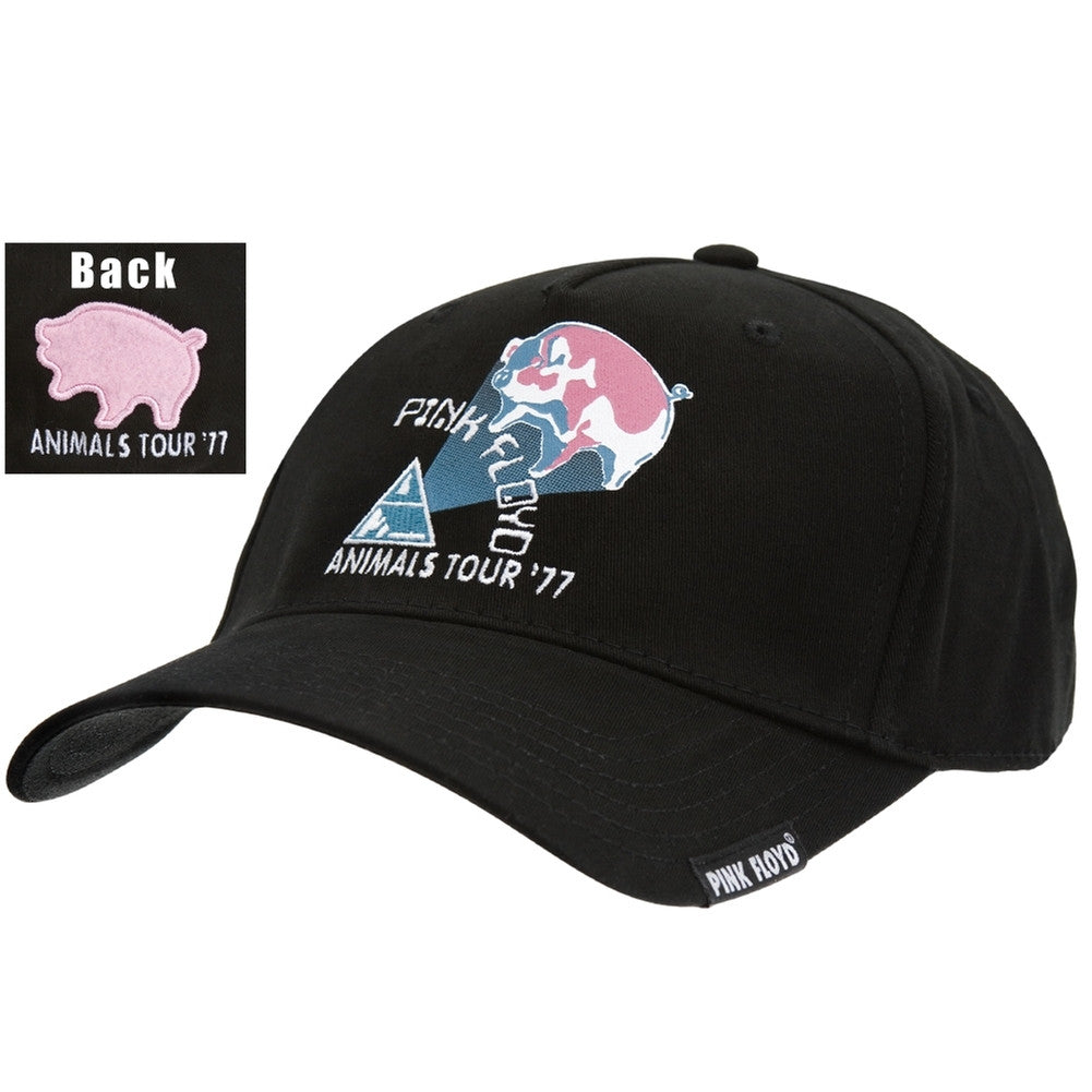 Pink Floyd - Animals Tour Black Fitted Baseball Cap Fitted Baseball Caps Old Glory OS Black 