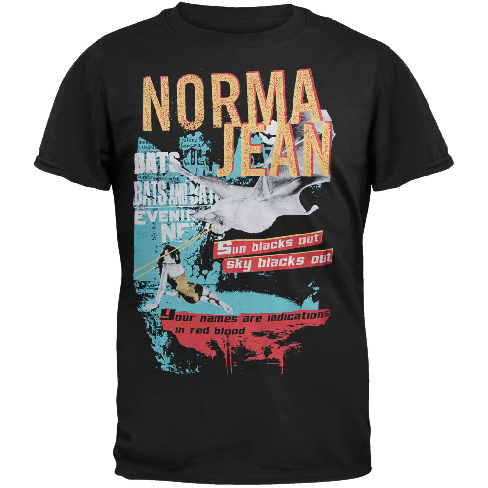 Norma Jean - Bats & Bats T-Shirt Men's T-Shirts Norma Jean YLG Black 