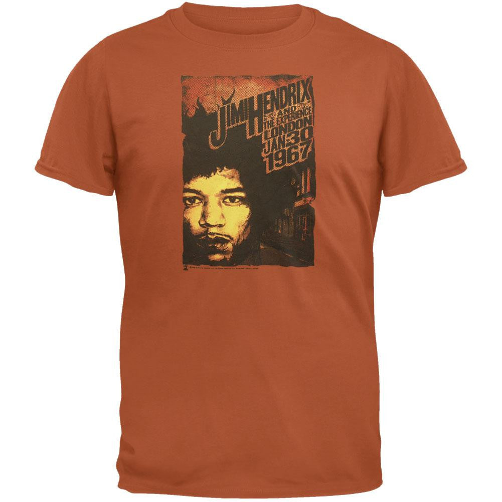 Jimi Hendrix - London 67 T-Shirt Men's T-Shirts Jimi Hendrix MD Orange 