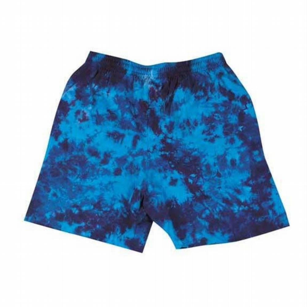 Blue Crinkle Tie-Dye Mens Sweat Shorts Men's Shorts Old Glory   