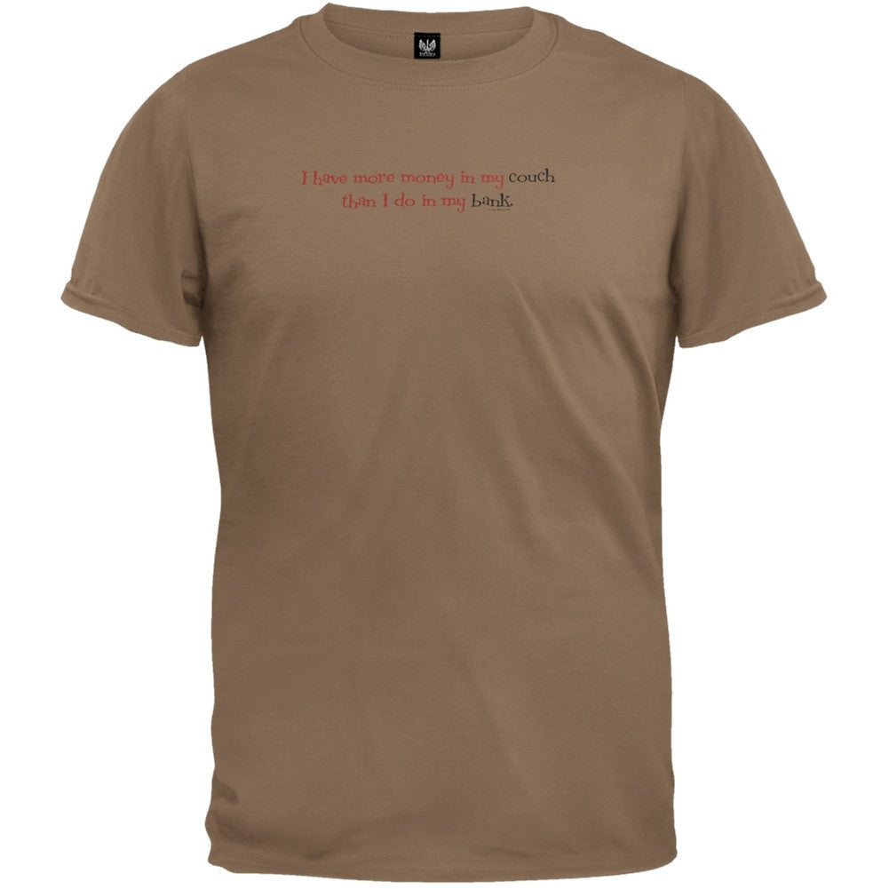 Money In My Couch T-Shirt Men's T-Shirts Parody LG Tan 