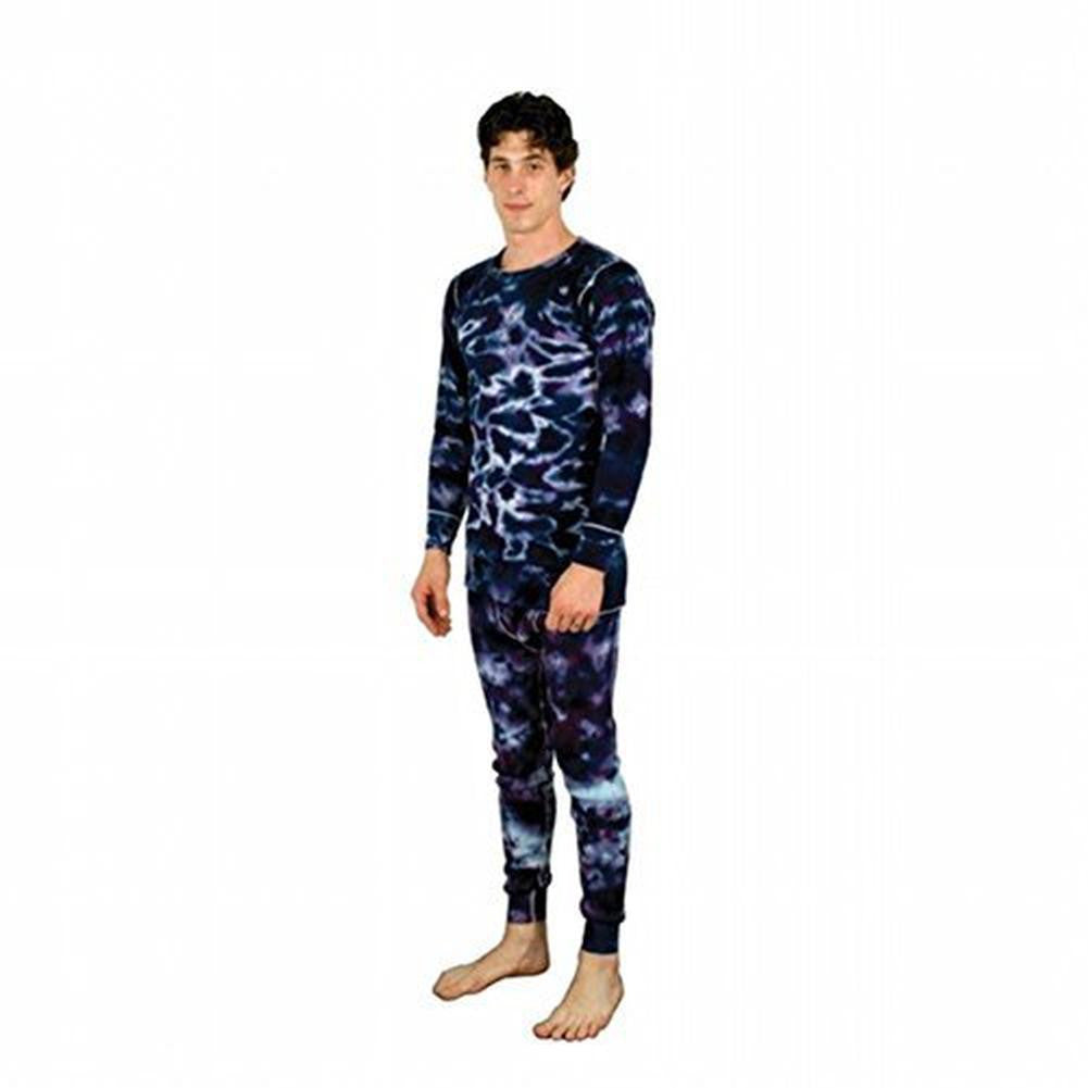 Thermal Long Johns - Purple Crinkle Men's Sleepwear Old Glory LG Blue 