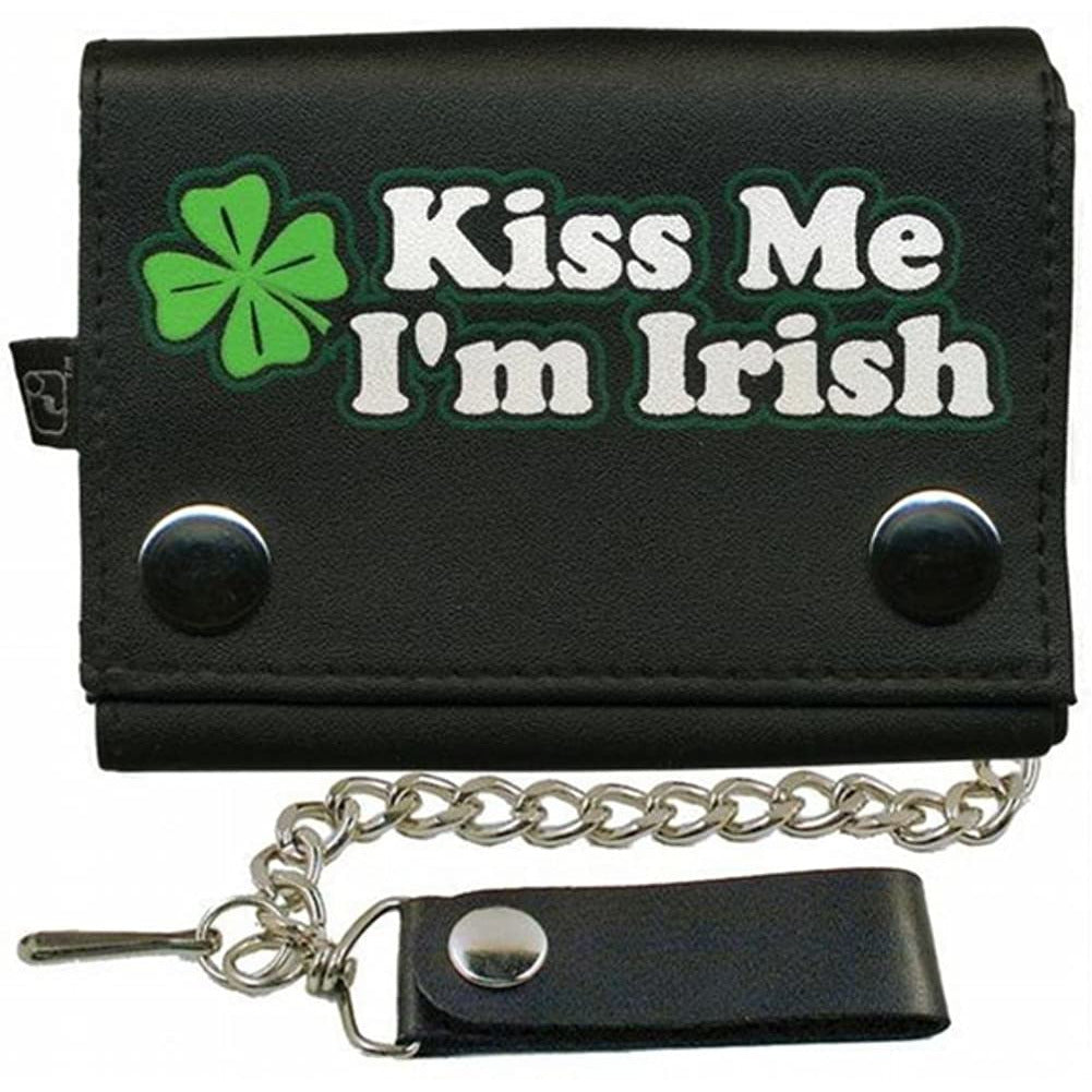 Kiss Me Im Irish Wallet with Chain Wallets Old Glory   