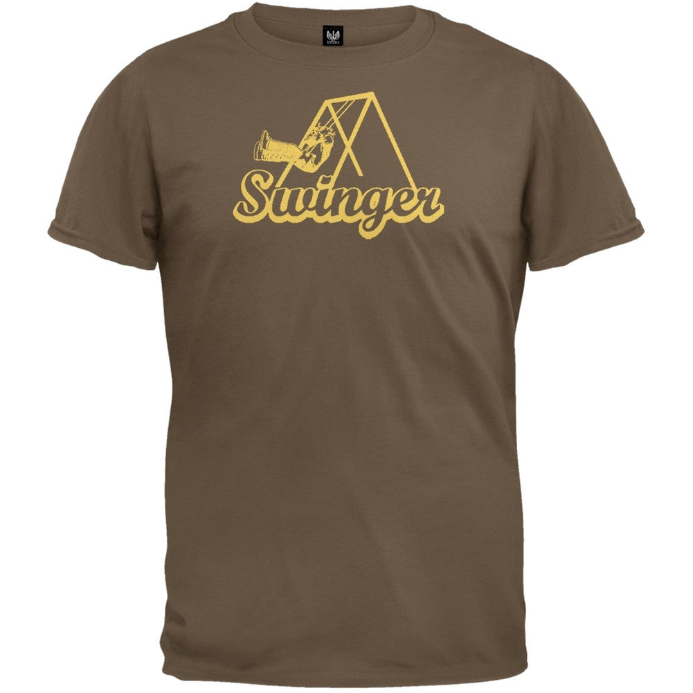 Swinger Brown Adult T-Shirt Men's T-Shirts Old Glory   