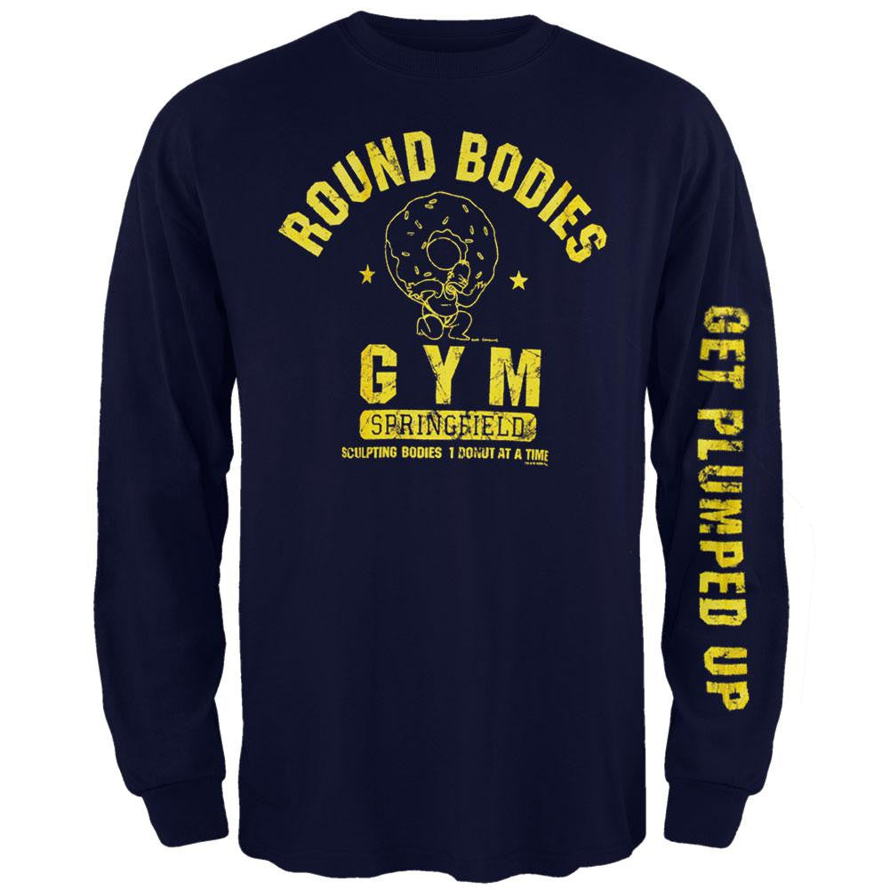 Simpsons - Round Bodies Long Sleeve T-Shirt Men's Long Sleeves Simpsons LG Dark Blue 