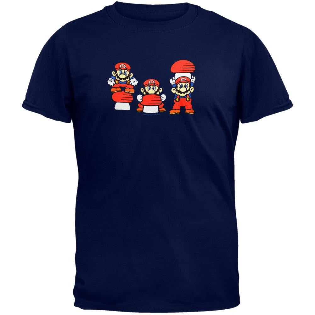 Nintendo - Mario Mushroom T-Shirt Men's T-Shirts Nintendo XL Dark Blue 