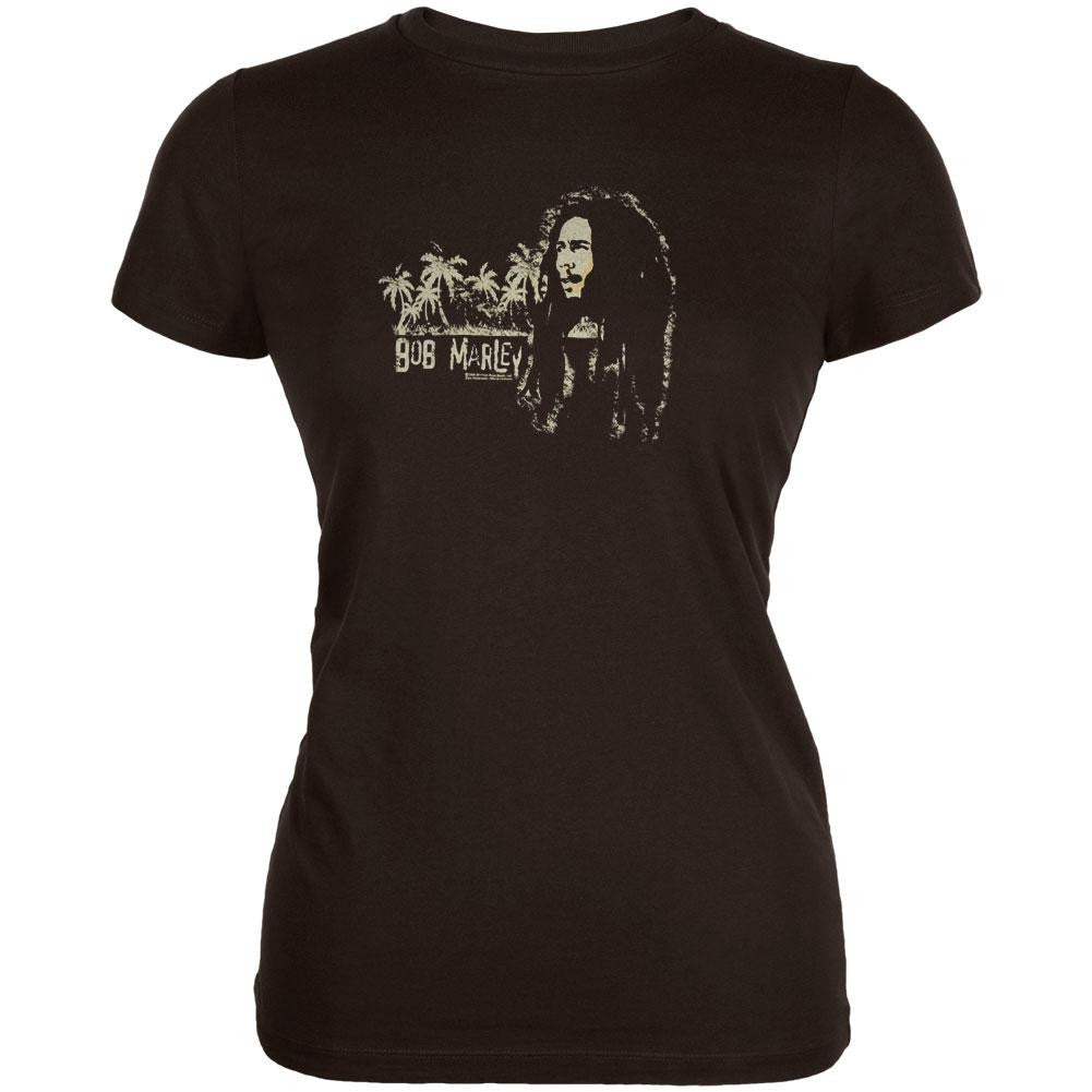 Bob Marley - Island Juniors T-Shirt Juniors T-Shirts Bob Marley SM Brown 