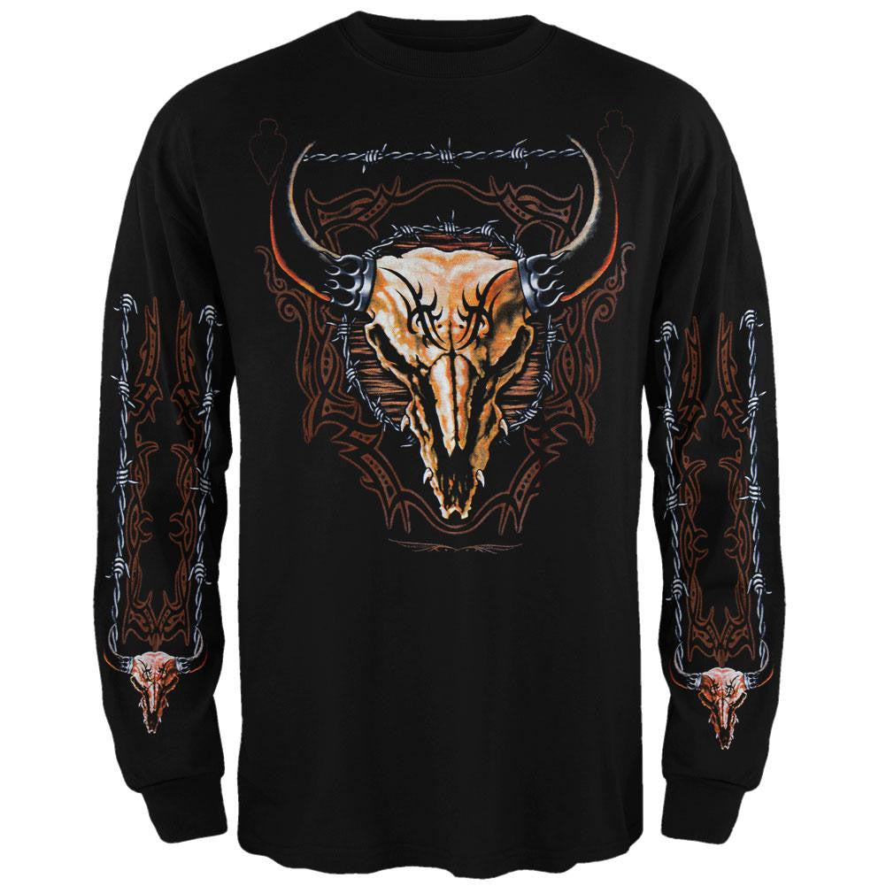 Buffalo Skull Long Sleeve T-Shirt Men's Long Sleeves Old Glory   