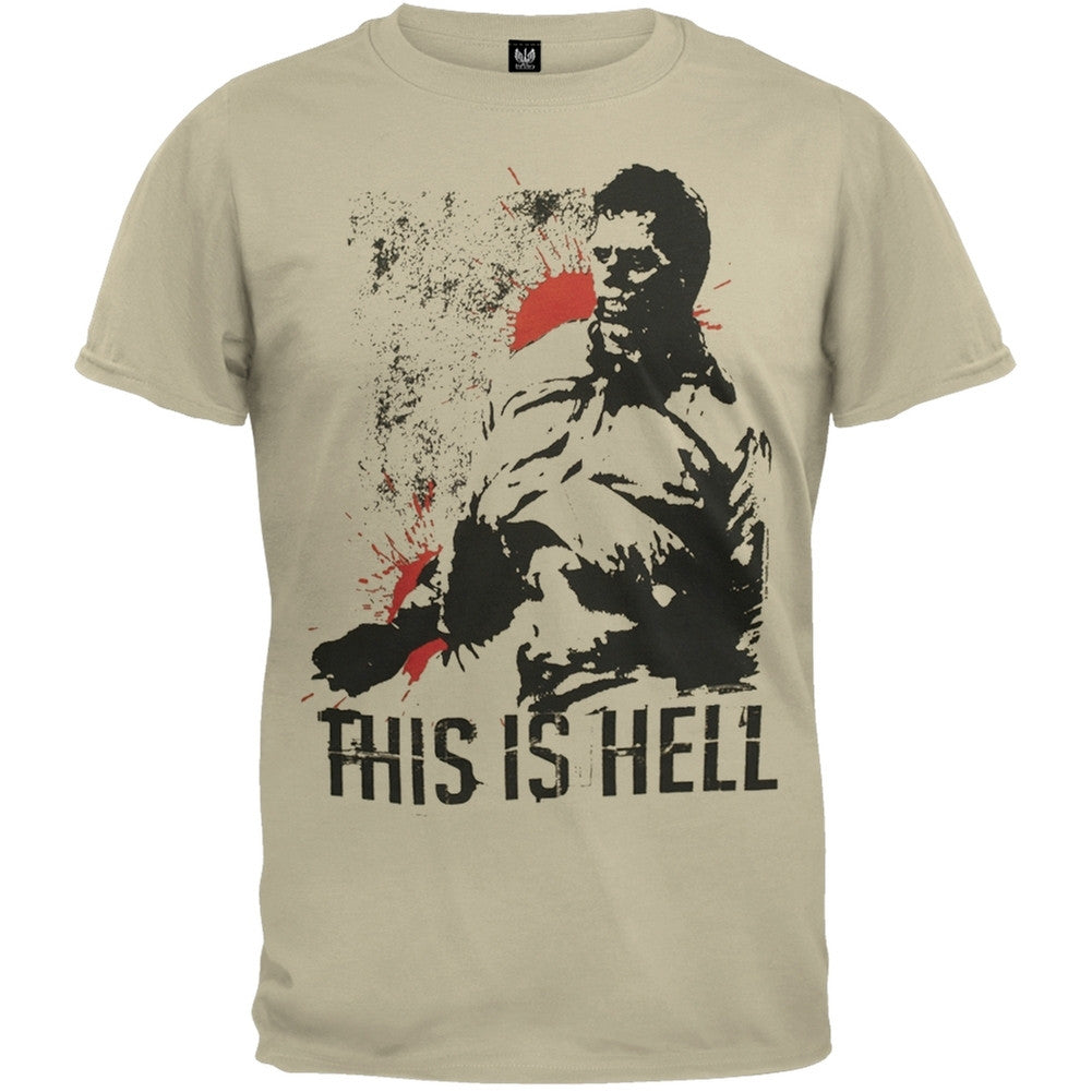 This Is Hell - Zombie T-Shirt Men's T-Shirts This Is Hell YMD Tan 