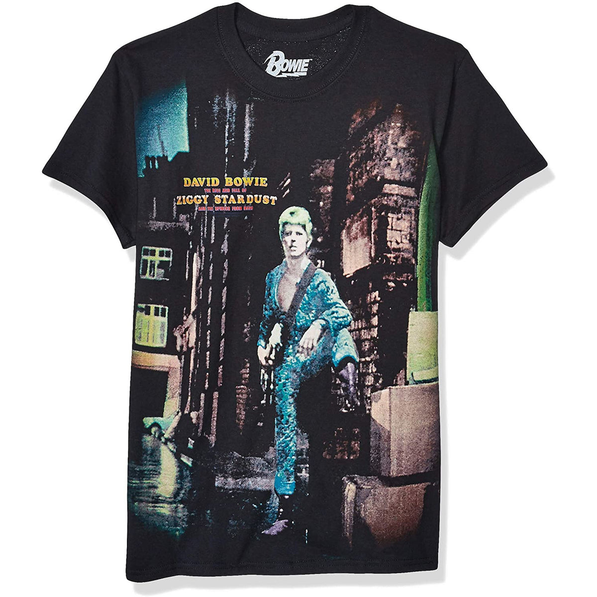 David Bowie - Ziggy All Over T-Shirt Men's T-Shirts Old Glory Black MD 