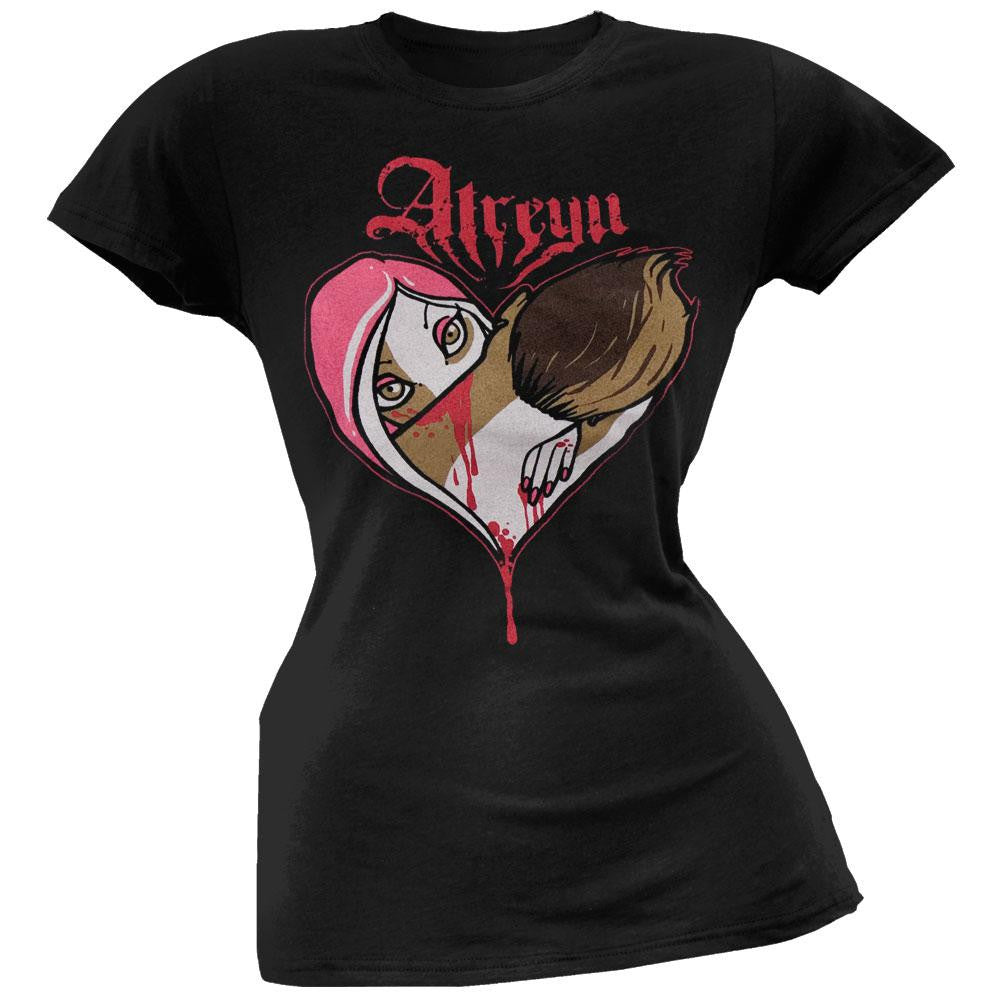 Atreyu - Blood Heart Juniors T-Shirt Juniors T-Shirts Atreyu SM Black 