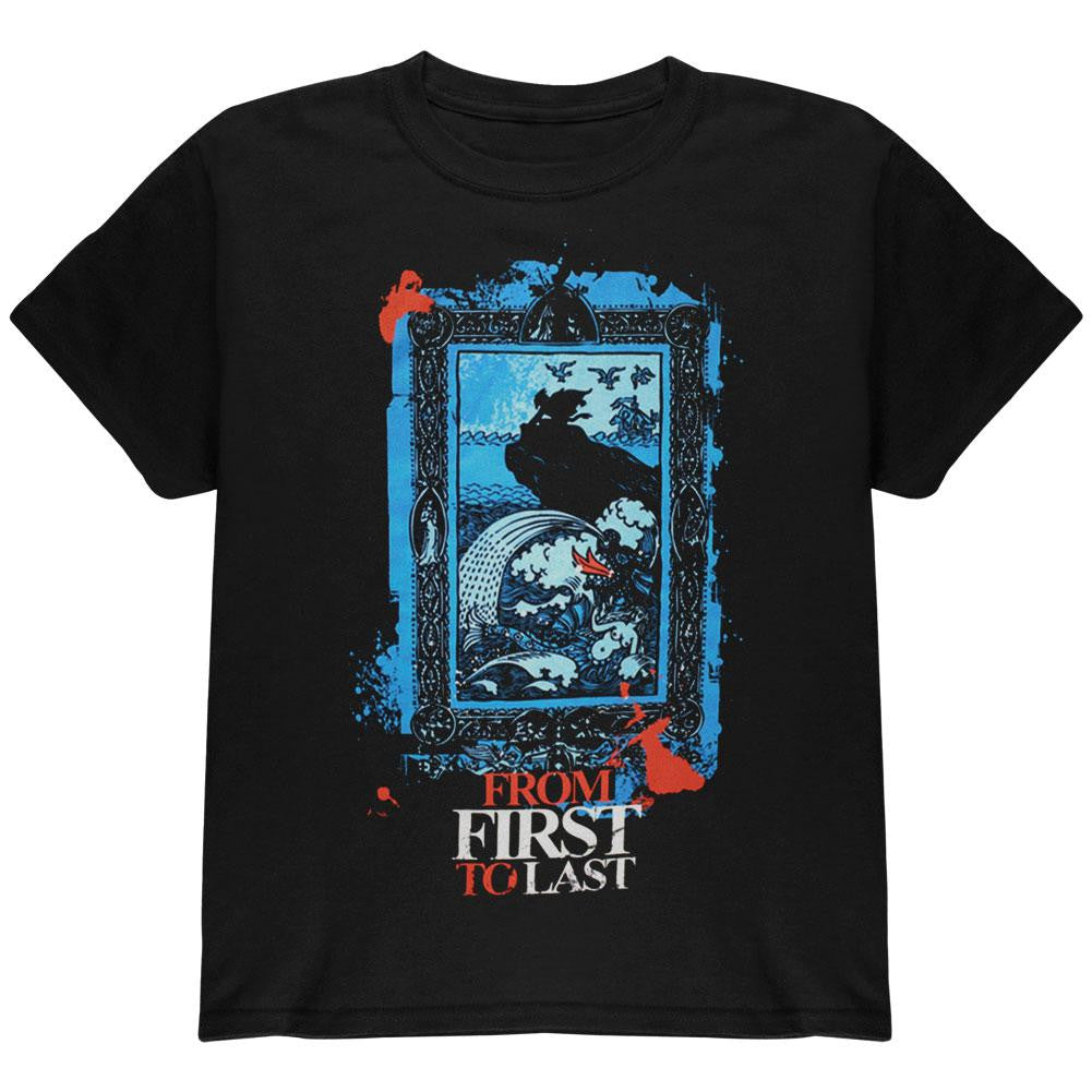 From First To Last - Sea Monster Youth T-Shirt Youth T-Shirts From First To Last MD Black 