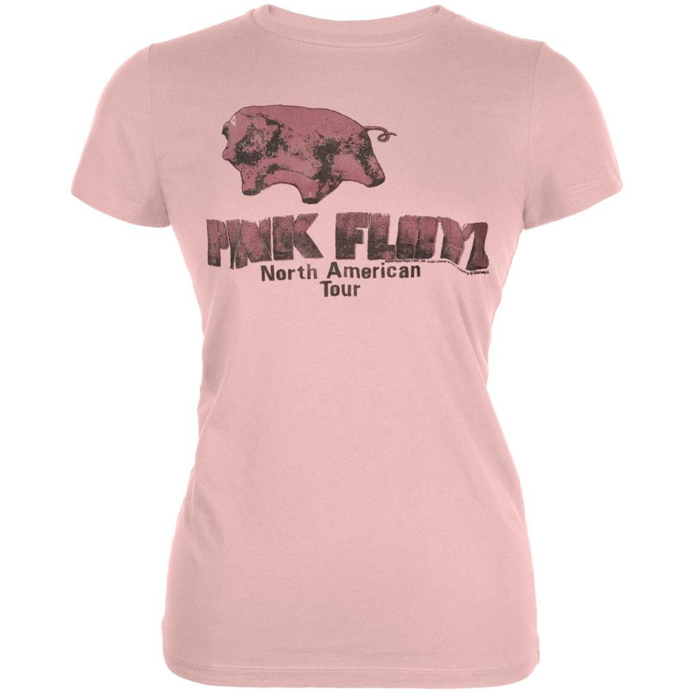 Pink Floyd - Animals Tour Pig Ladies T-Shirt Juniors T-Shirts Pink Floyd SM Multi 