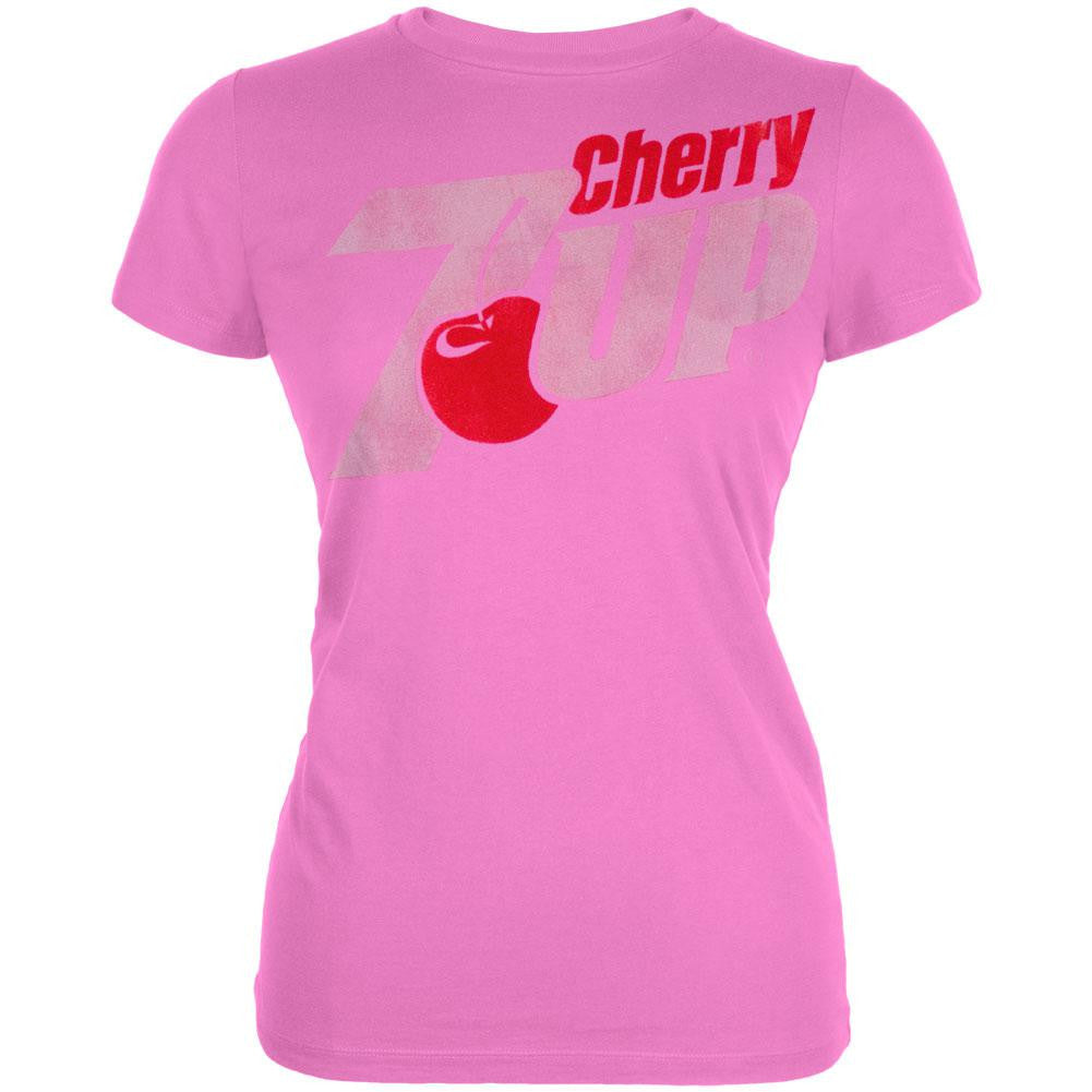 Cherry 7Up - Logo Juniors T-Shirt Juniors T-Shirts 7up SM Light Pink 