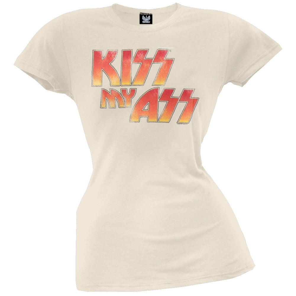 Kiss - My Ass Juniors T-Shirt Juniors T-Shirts Kiss SM Tan