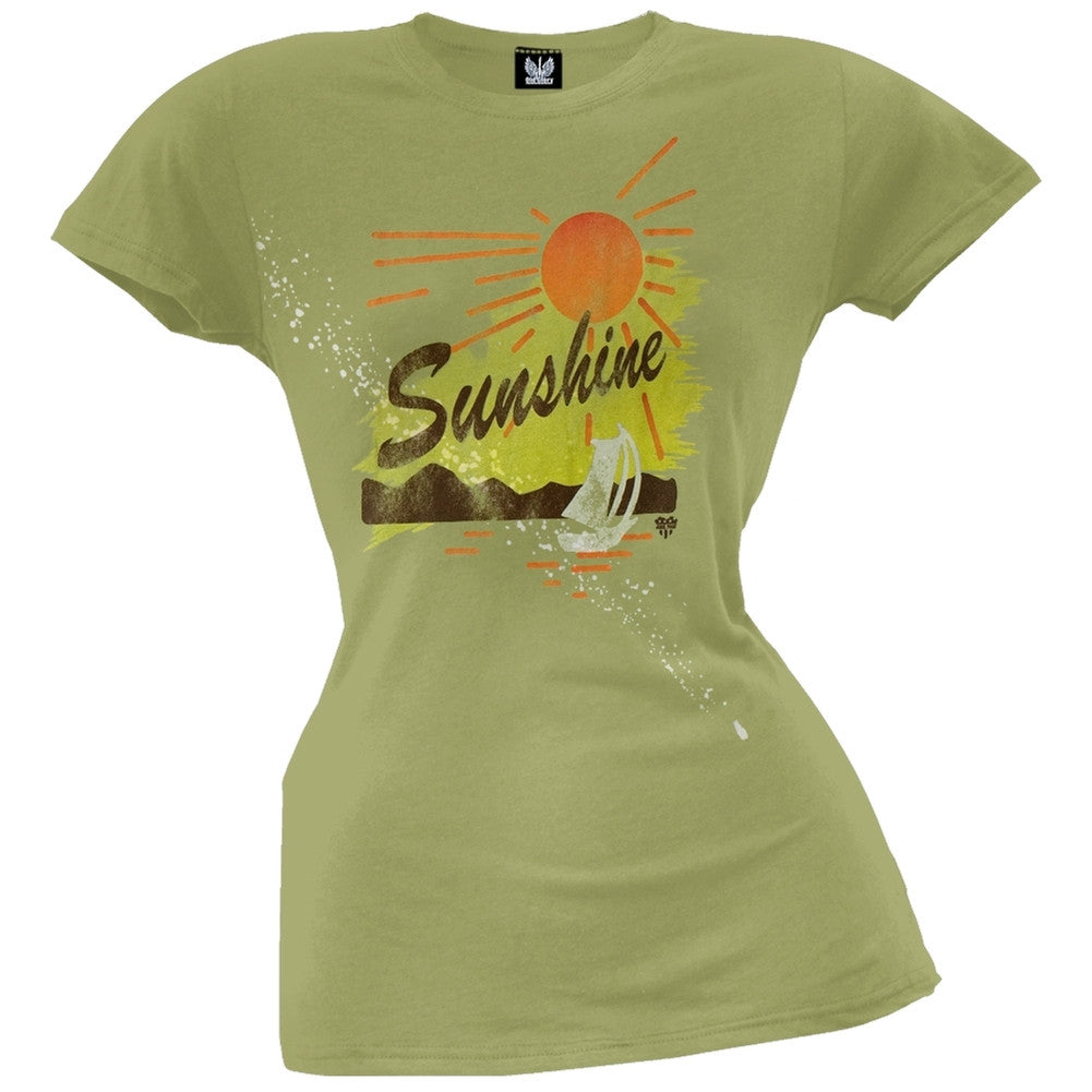 Sunshine Juniors T-Shirt Juniors T-Shirts Old Glory LG Green