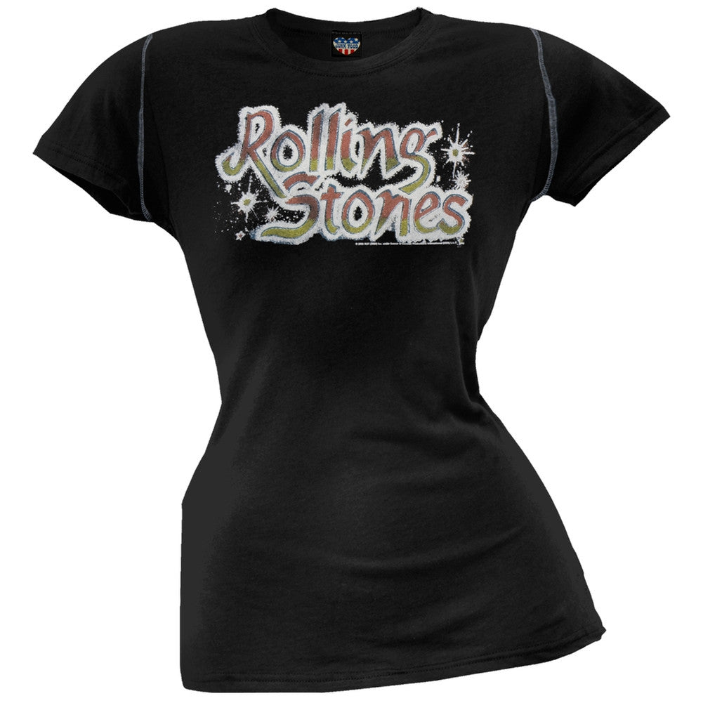 Rolling Stones - Tattoo You Juniors Black T-Shirt Juniors T-Shirts Rolling Stones LG Black 