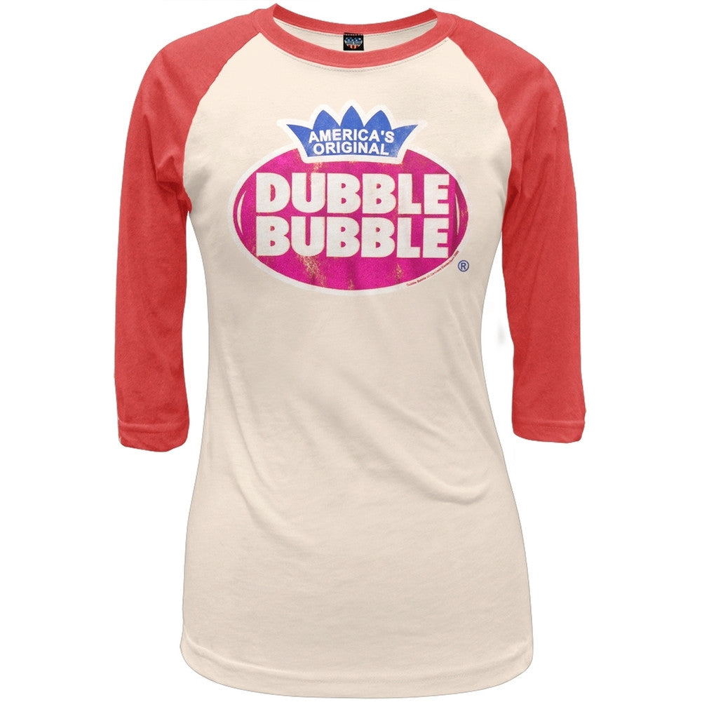 Dubble Bubble - Logo Juniors Raglan Juniors Raglans Double Bubble LG Red 