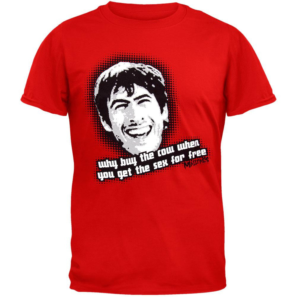 Mallrats - Why Buy The Cow T-Shirt Men's T-Shirts Mallrats SM Red 