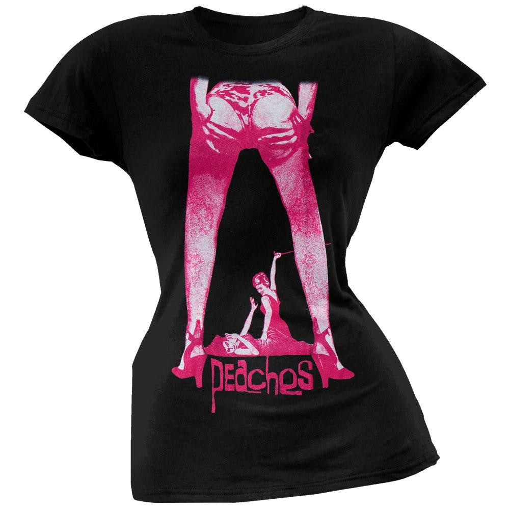 Peaches - Legs Juniors T-Shirt Juniors T-Shirts Peaches SM Black 