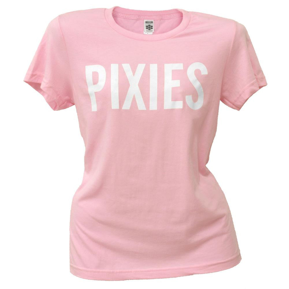 Pixies - Block Logo Juniors T-Shirt Juniors T-Shirts Pixies MD Light Pink 