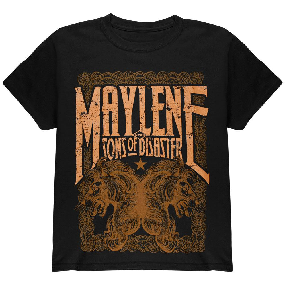 Maylene & the Sons of Disaster - Twin Lions Youth T-Shirt Youth T-Shirts Maylene & The Sons of Disaster SM Black