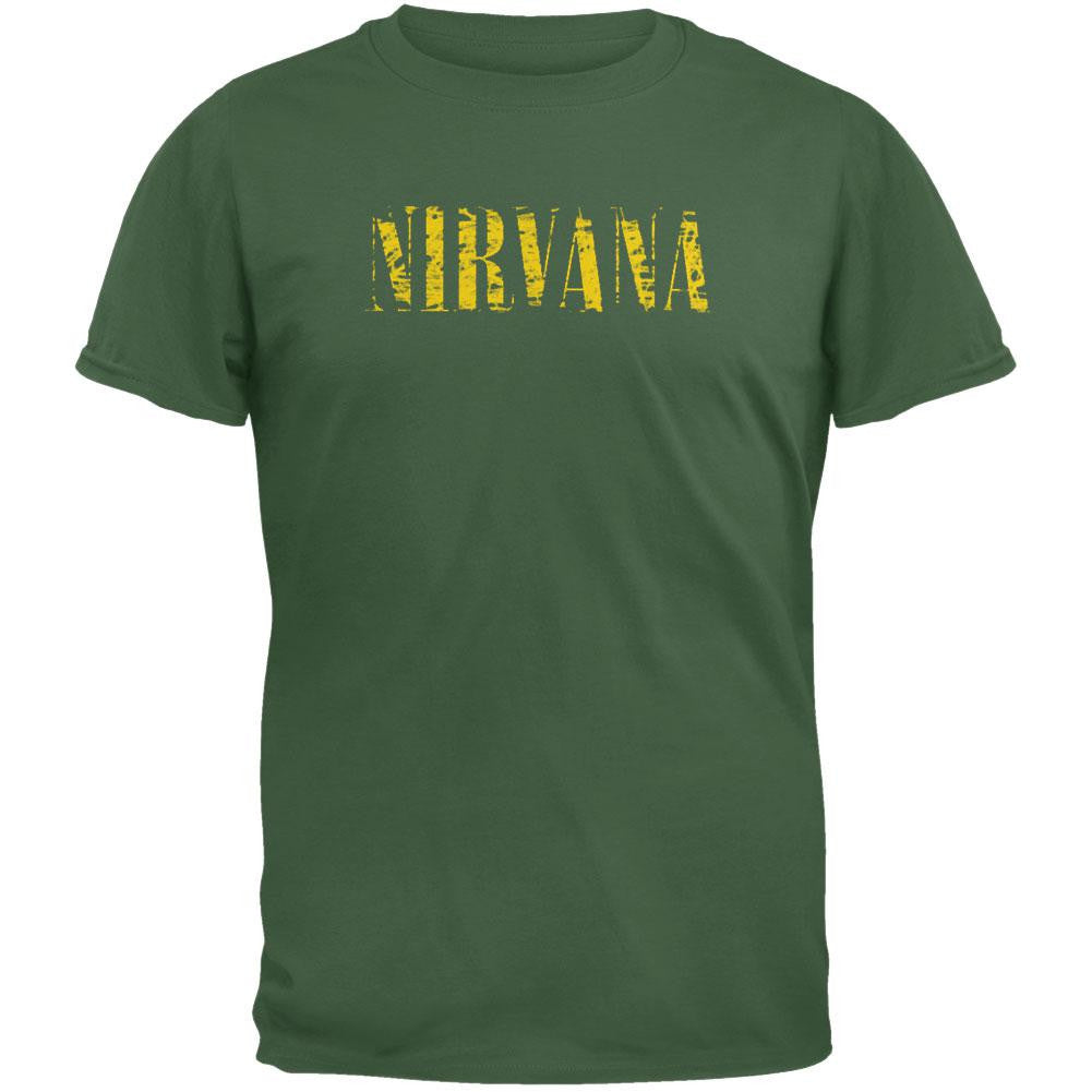 Nirvana - Scratch T-Shirt Men's T-Shirts Nirvana SM Dark Green 