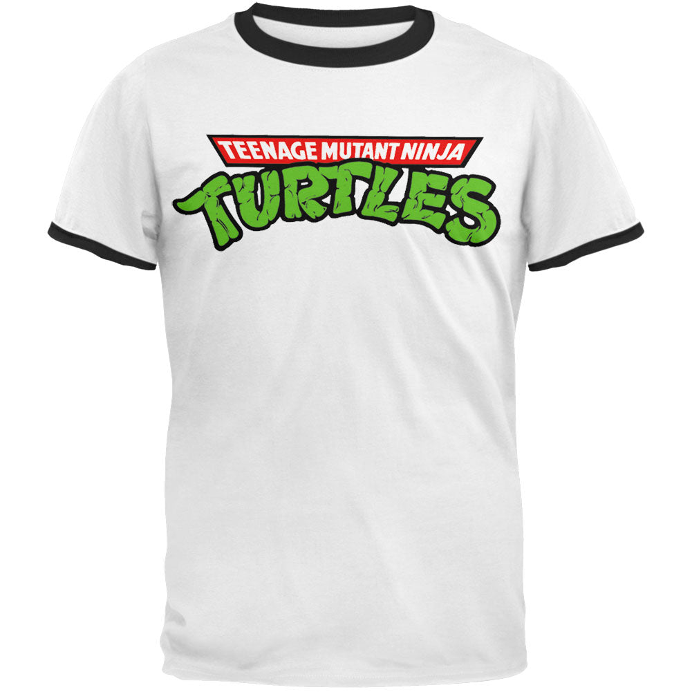 Teenage Mutant Ninja Turtles - Logo Ringer T-Shirt Men's T-Shirts Teenage Mutant Ninja Turtles 2XL White 