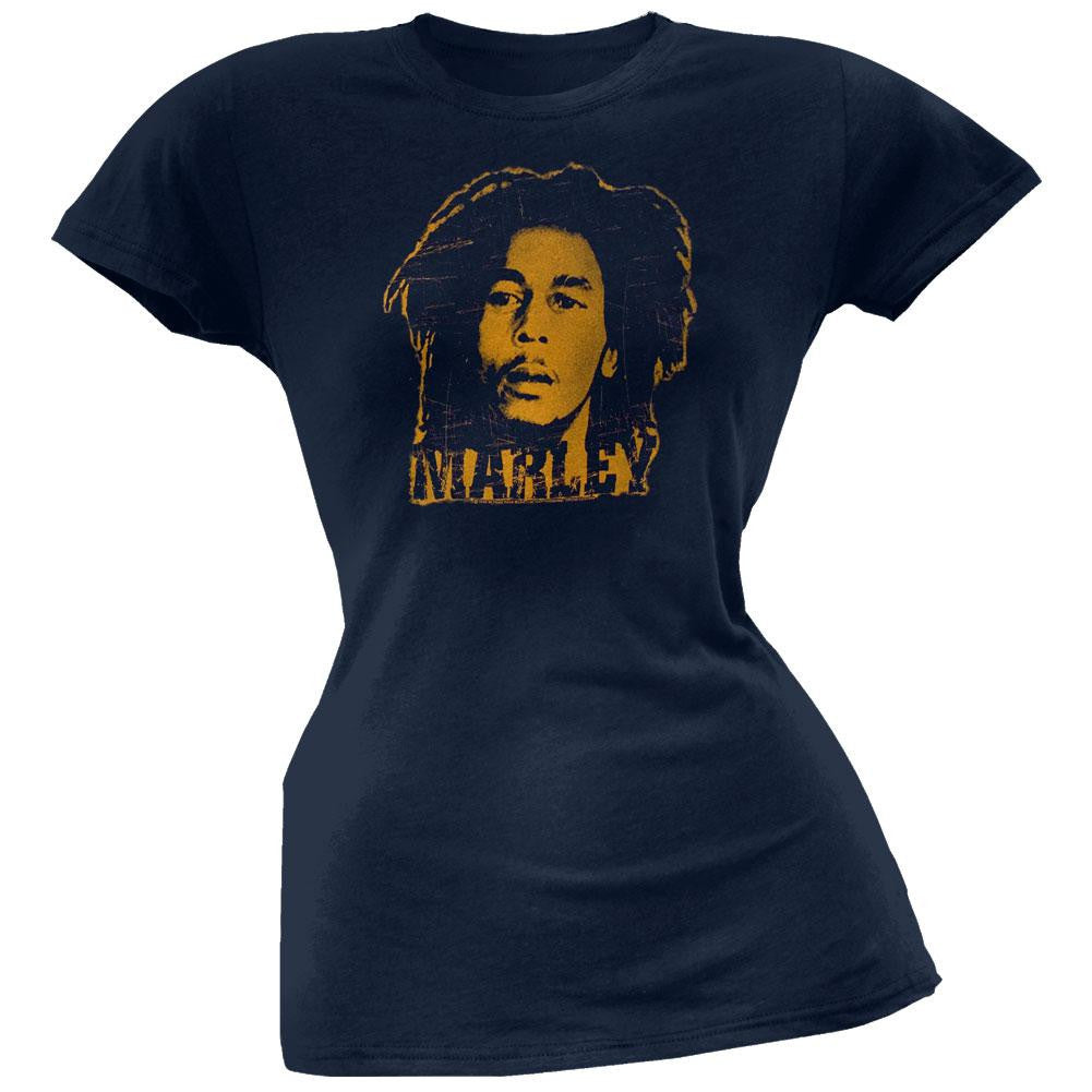 Bob Marley - Good Look Vintage Juniors T-Shirt Juniors T-Shirts Bob Marley SM Dark Blue 