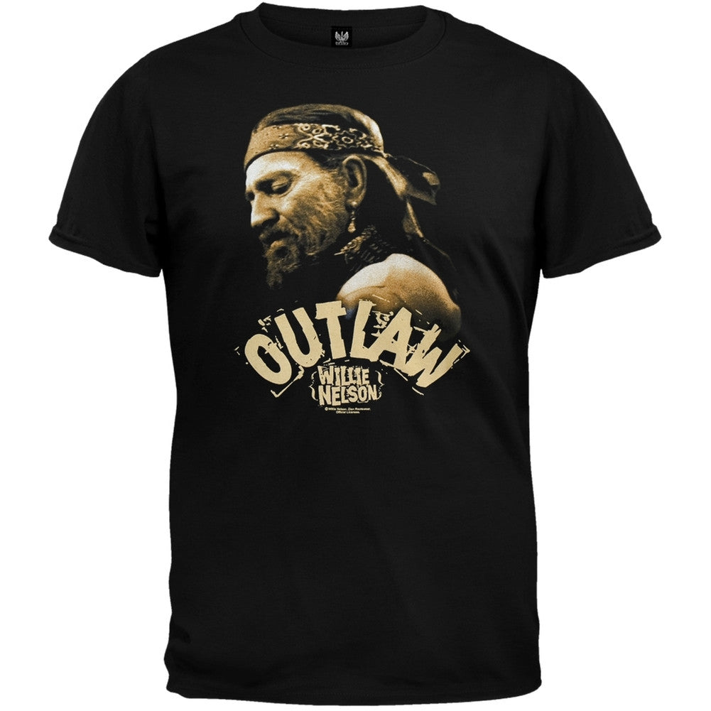 Willie Nelson - Outlaw T-Shirt Men's T-Shirts Willie Nelson   