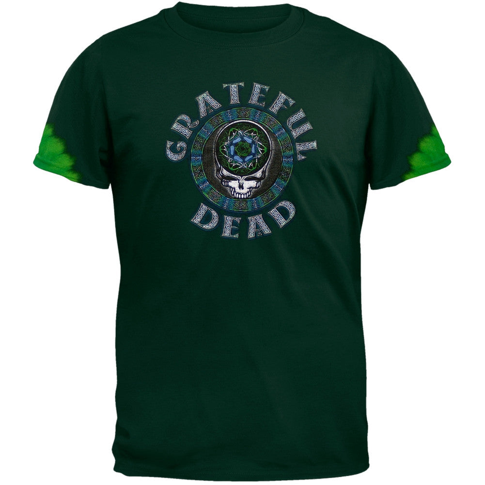 Grateful Dead - Celtic Face Tie Dye T-Shirt Men's T-Shirts Grateful Dead MD Dark Green 