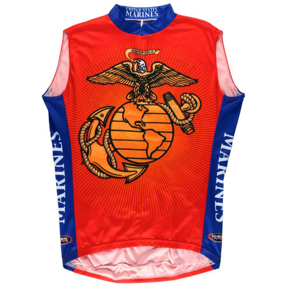 US Marines - Logo Sleeveless Cycling Jersey Men's Cycling Jerseys US Marines SM Red 