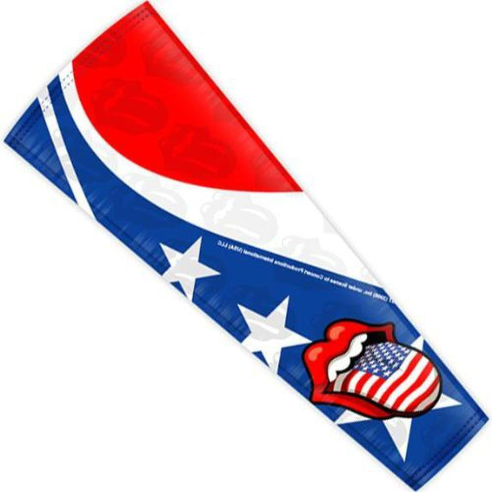 Rolling Stones - USA Tongue Arm Warmers Men's Cycling Arm Warmers Rolling Stones LG Blue 