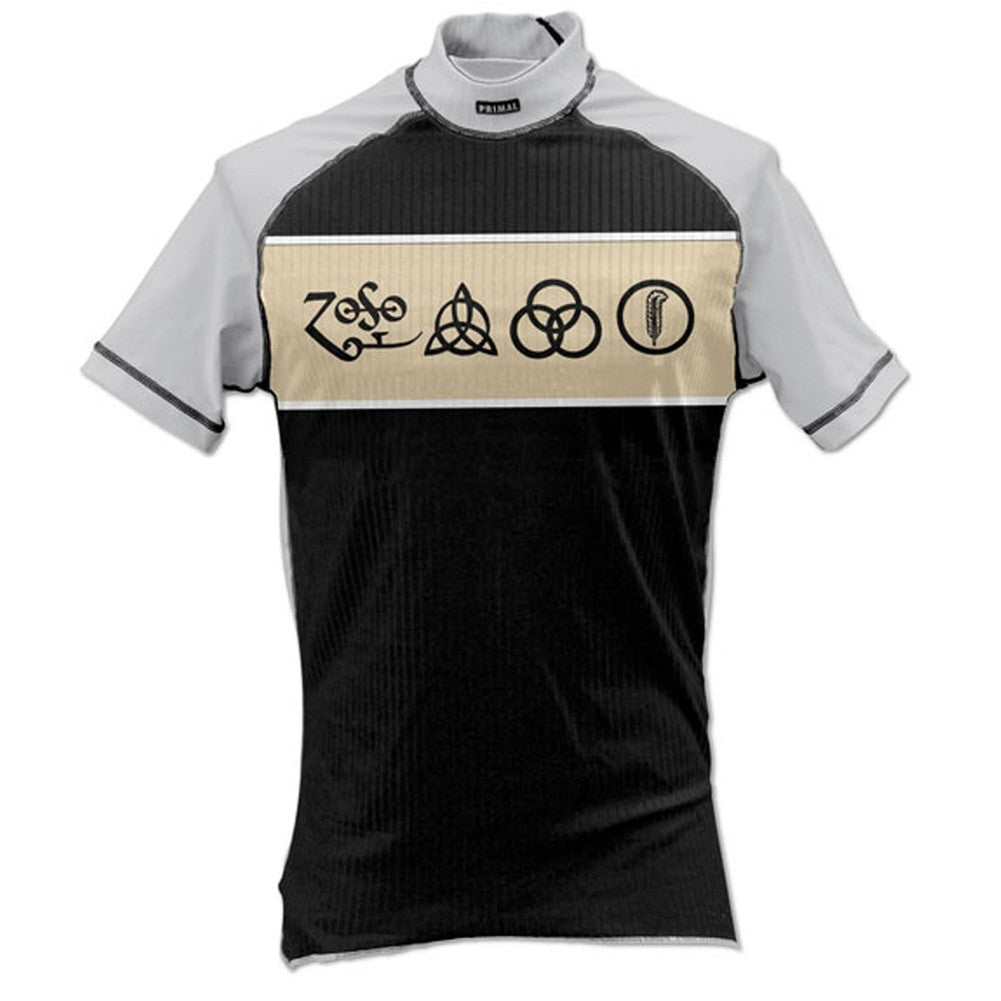 Led Zeppelin - Symbols Skinz Sports Shirt Men's Cycling Jerseys Led Zeppelin MD Black 