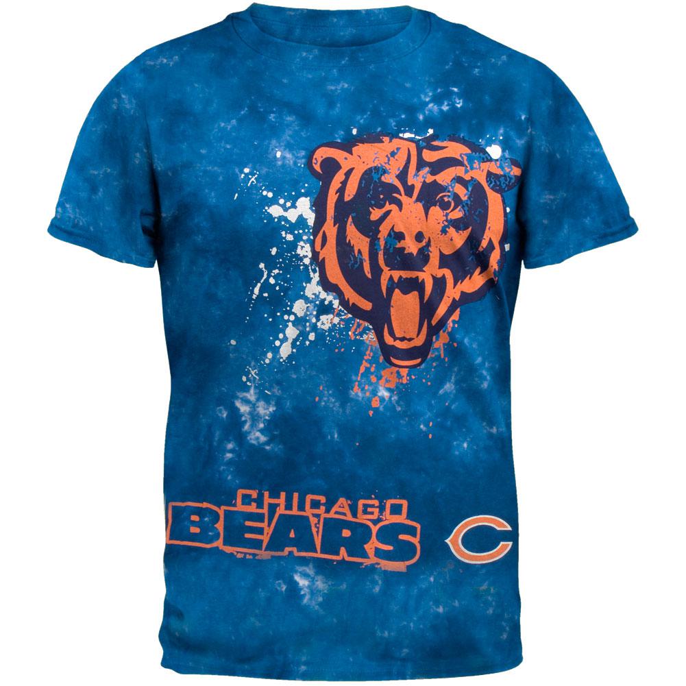 Chicago Bears - Fade Tie Dye T-Shirt Men's T-Shirts Chicago Bears MD Dark Blue 