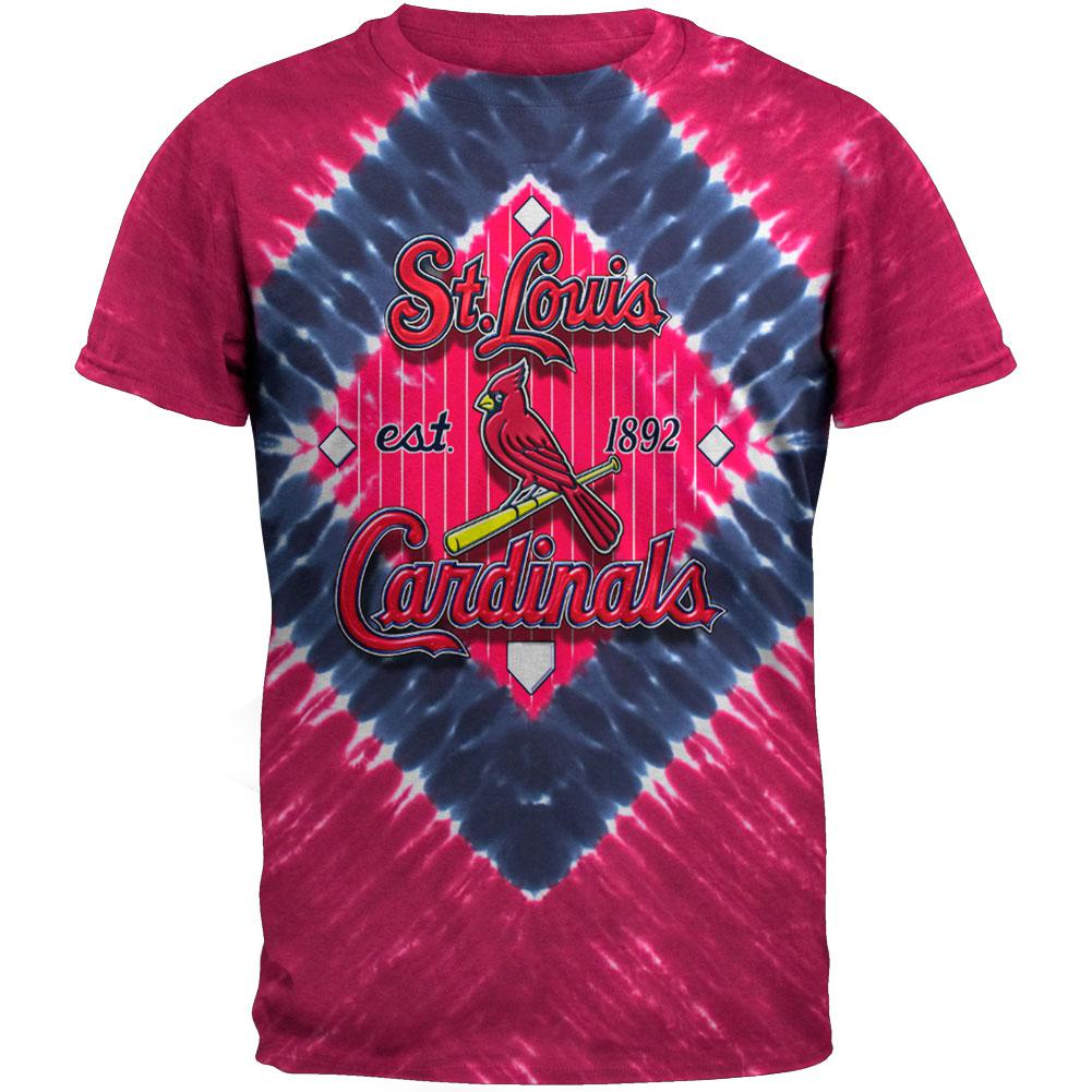 St Louis Cardinals - In Field Tie Dye T-Shirt Men's T-Shirts St Louis Cardinals MD Multi