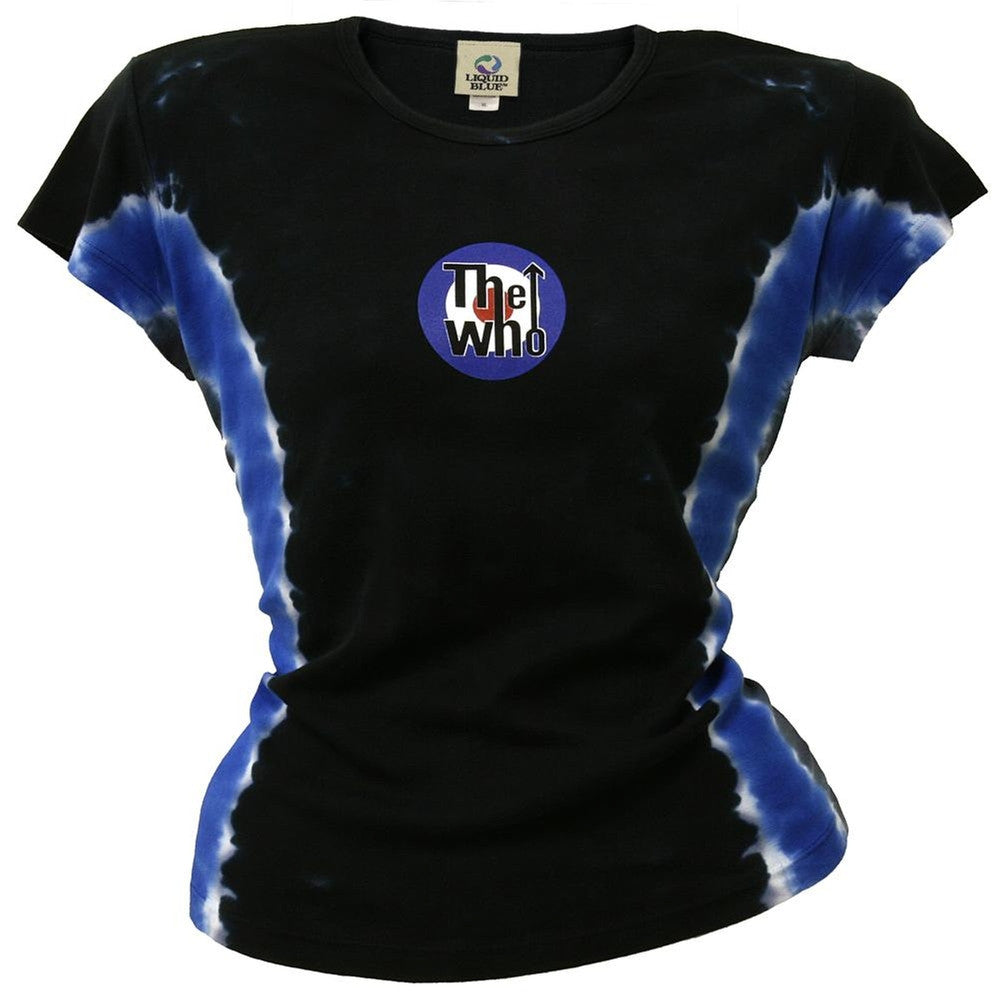 The Who - Logo Tie Dye Juniors T-Shirt Juniors T-Shirts The Who XL Black 