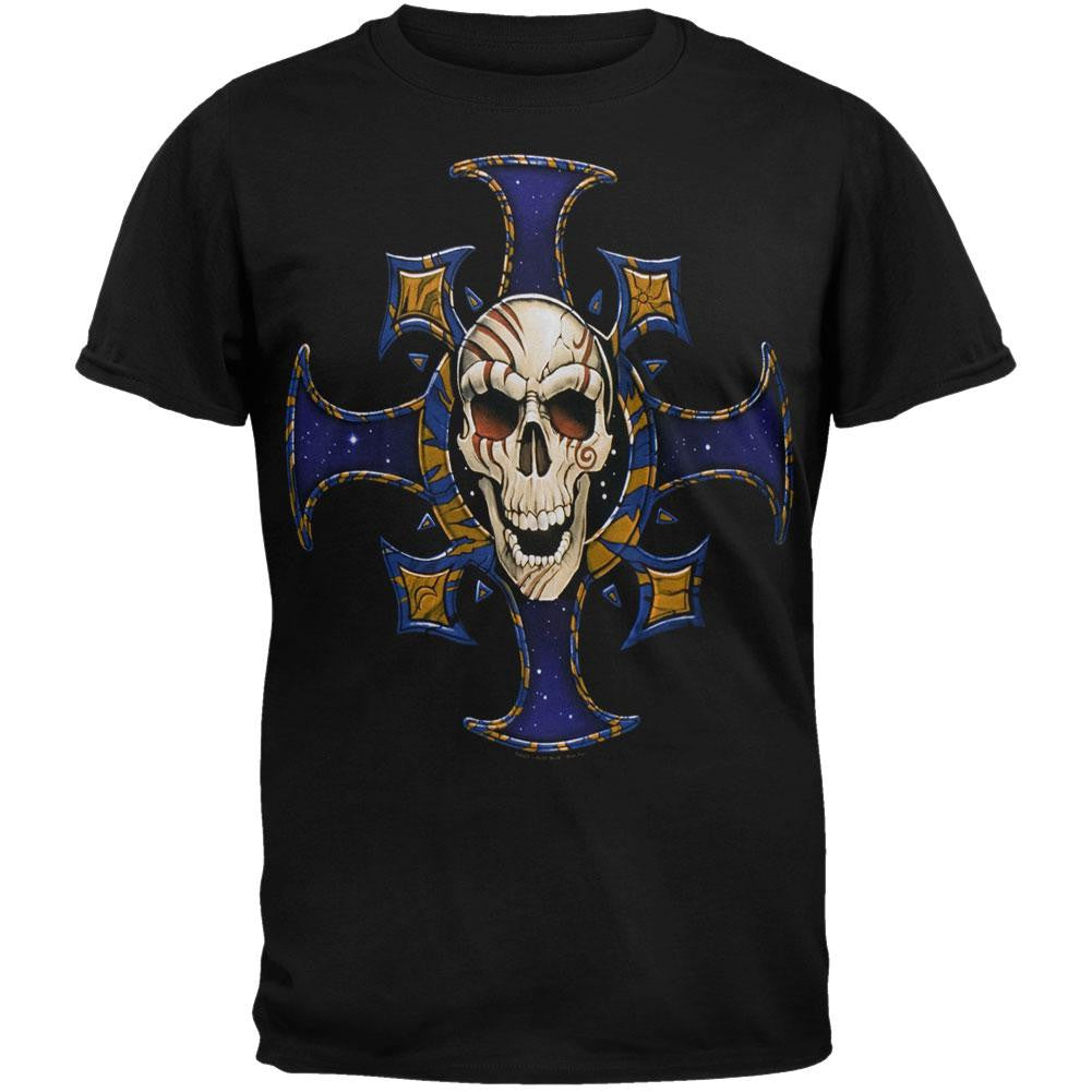 Skull Cross T-Shirt Men's T-Shirts Skull Fashions XL Black 