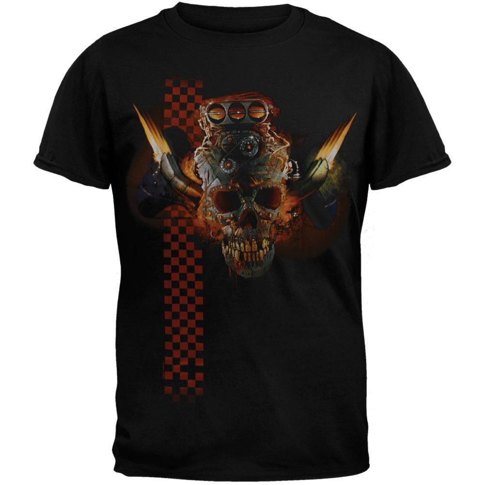 Racer Skull T-Shirt Men's T-Shirts Old Glory   