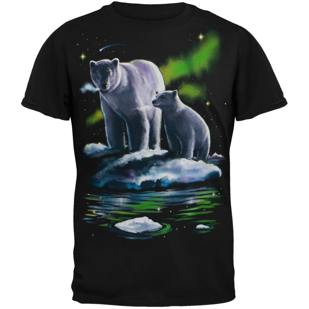 Polar Bears Youth T-Shirt Youth T-Shirts Old Glory LG Black 