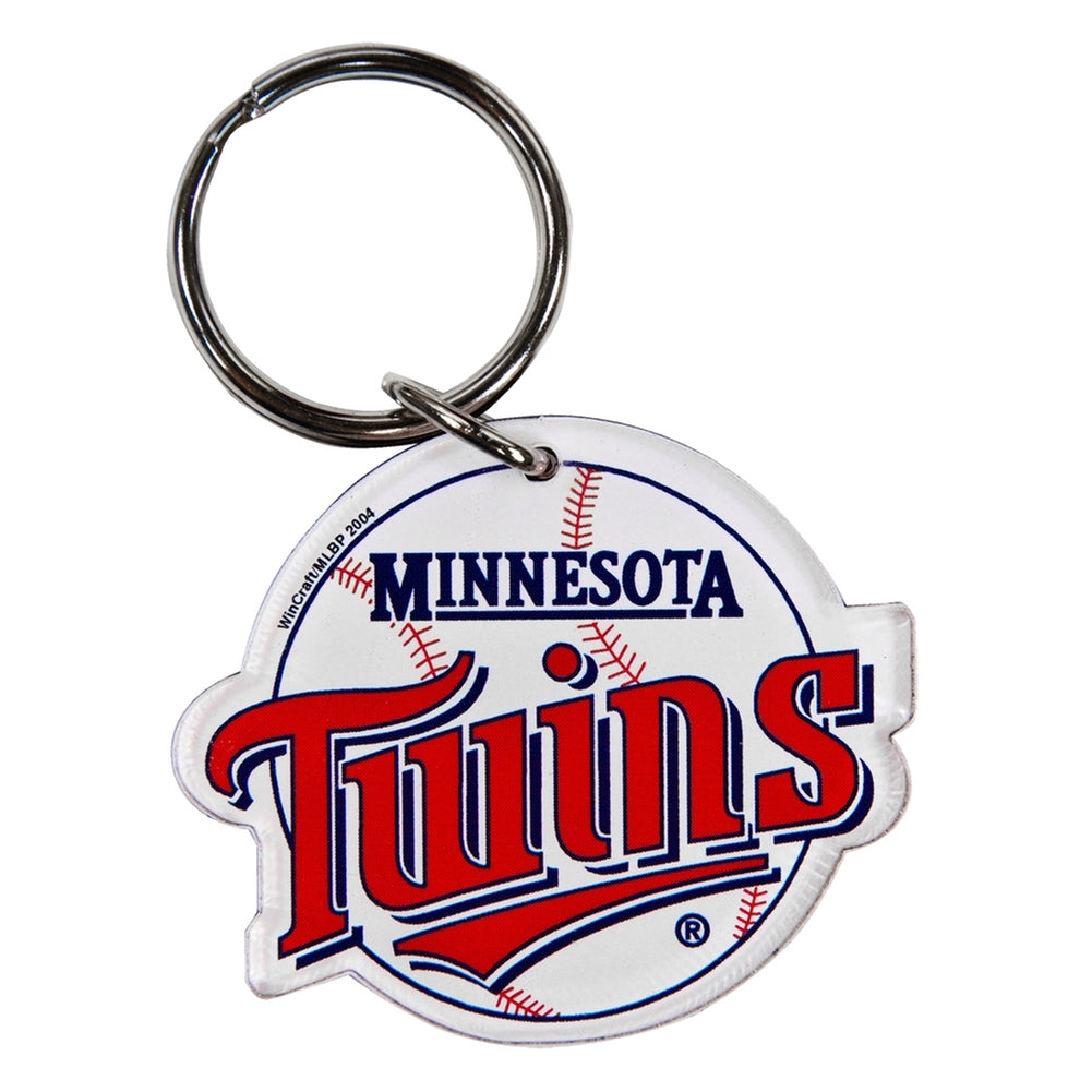 Minnesota Twins - Baseball Logo Acrylic Keychain Keychains Old Glory OS Red 