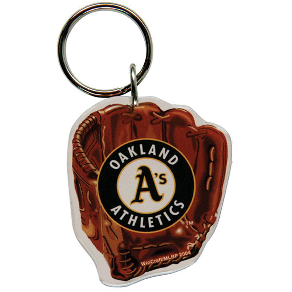 Oakland Athletics - Glove Logo Acrylic Keychain Keychains Old Glory OS Brown 