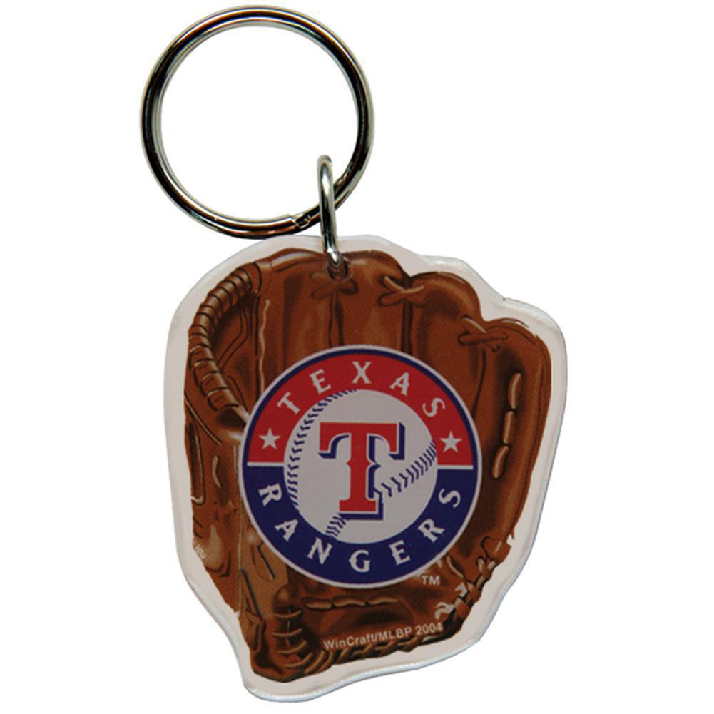 Texas Rangers - Glove Logo Acrylic Keychain Keychains Old Glory OS Brown 