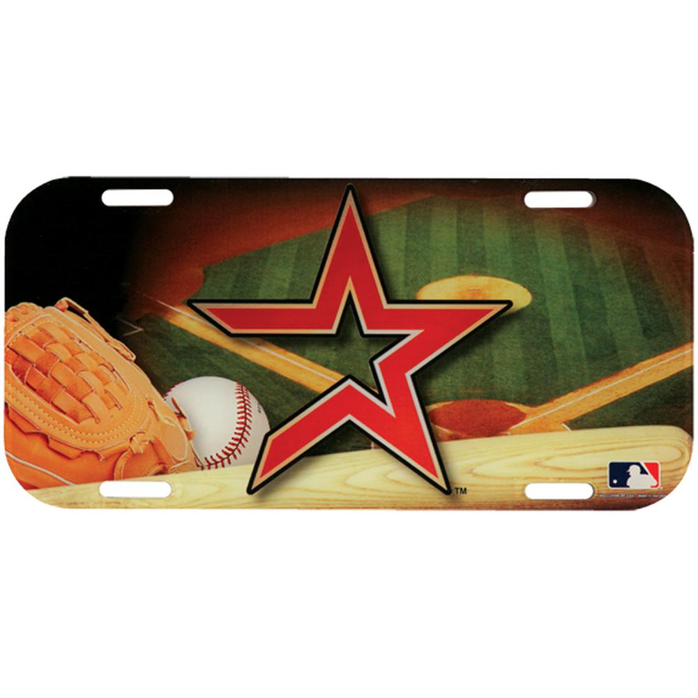 Houston Astros - Field High Def Acrylic License Plate License Plates Old Glory OS Multicoloured 