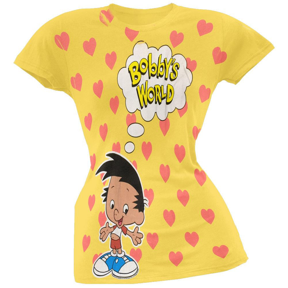 Bobbys World - Thought Bubble Juniors T-Shirt Juniors T-Shirts Bobbys World SM Yellow 